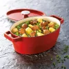 Pyrex ketaus ovali troškinimo forma 5,8 l raudona 33x25 cm