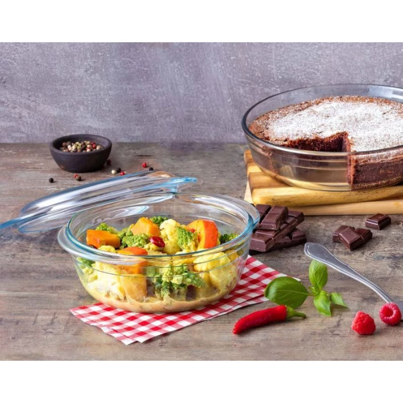 PYREX Essentials stiklinė talpa su dangteliu 1,4L Ø17cm