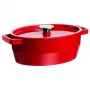 Pyrex ketaus ovali troškinimo forma 3,8L raudona 29x21cm