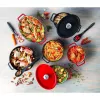Pyrex ketaus ovali troškinimo forma 3,8L raudona 29x21cm