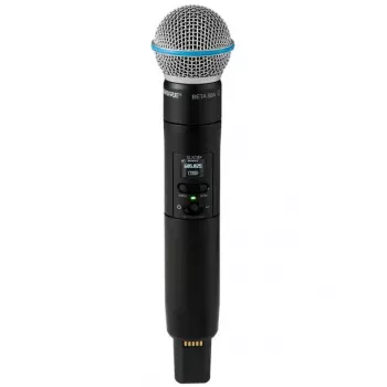 Shure SLXD2+/B58=-G65 rankinis siųstuvas su Beta 58A mikrofonu (470-606 MHz)