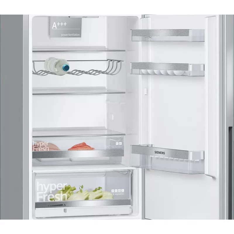 Siemens KG36EALCA iQ500 laisvai pastatomas šaldytuvas-šaldiklis, 186 cm, C, nerūdijančio plieno išvaizda