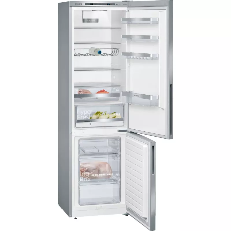 Siemens KG39EALCA iQ500 Laisvai pastatomas šaldytuvas-šaldiklis, 201 cm aukštis, energijos vartojimo efektyvumo klasė C, sidabrinis