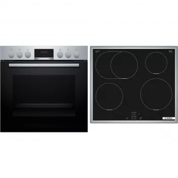 Bosch HND415LS62 įmontuojama orkaitė ir keraminė kaitlentė, 71L, 7 funkcijos, nerūdijantis plienas