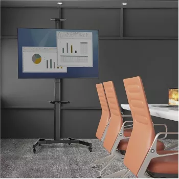 Fellowes mobilus TV stovas ant grindų 37 inch-70 inch ekranams, 50 kg, reguliuojamo aukščio, VESA iki 600x400, juodas 100136877