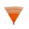 HORTUS lapų grėblys su aliuminio kotu, oranžinė 45 cm galva, 20 dantukų
