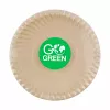GOGREEN kompostuojamos cukranendrių lėkštės su „Go Green“ raštu Ø23cm, 10 vnt.