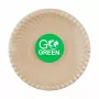 GOGREEN kompostuojamos cukranendrių lėkštės su „Go Green“ raštu Ø23cm, 10 vnt.