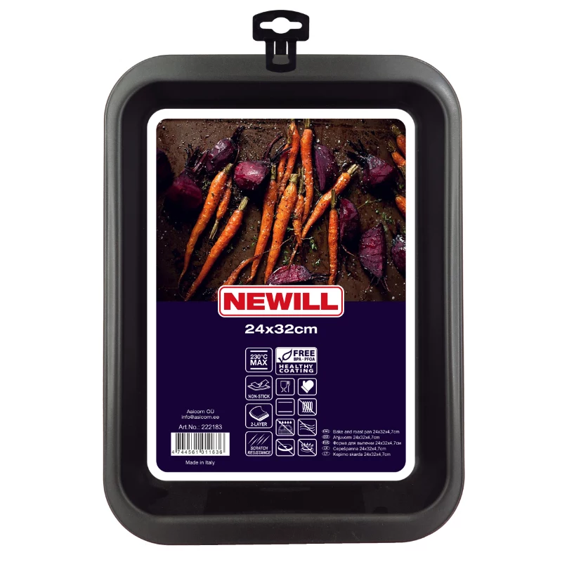 NEWILL kepimo indas 22x28x4,7 cm juodas