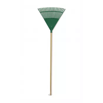 HORTUS lapų grėblys su kotu, žalias, 45 cm (20 dantukų)