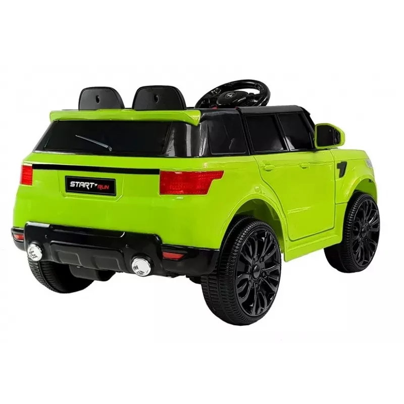 PETMEX HL1638 Žalias elektrinis vaikiškas automobilis su LED apšvietimu, MP3 grotuvu, nuotolinio valdymo pulteliu