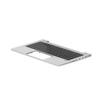 HP ProBook 450/455 G6 G7 viršutinis dangtis su apšviesta klaviatūra, jutiklių kilimėliu, riešo atrama - Natural Silver