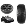 LEAN CARS priekinis ratas Perfecta YSA021A važiuojančiam automobiliui, 250 mm, juodas