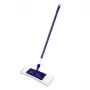 YORK Smart plokščiasis šluostės šepetys 45x15 cm su teleskopiniu kotu 74-130 cm, mikropluoštas, pilkas/mėlynas