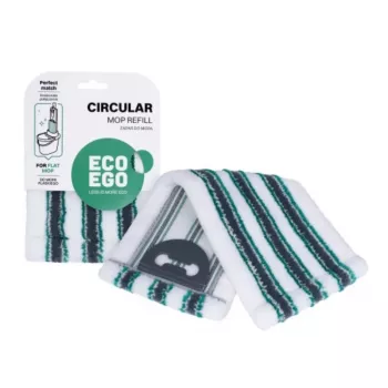 Eco Ego keičiama mikropluošto šluostė rotacinėms šluotėms, 350 mm, balta