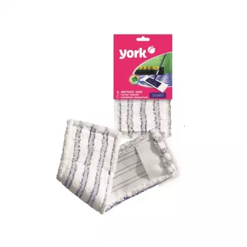 YORK pakaitinė mikropluošto šluostė Smart Flat Mop 45x15cm pilka/balta