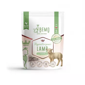 BEMO Cat Hypoallergenic Lamb – sausa katėms skirta ėdalas – 500 g
