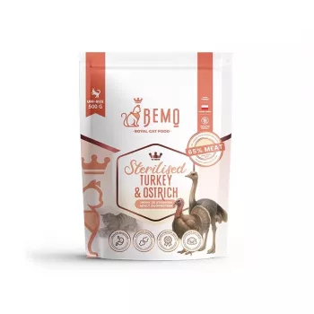BEMO Cat Sterilised Turkey & Ostrich - Sausas maistas katėms - 500g