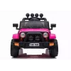 LEAN CARS BRD-7588 rausvas 12V elektrinis važiuojamasis džipas vaikams su LED apšvietimu, MP3, nuotolinio valdymo pulteliu, 4x4