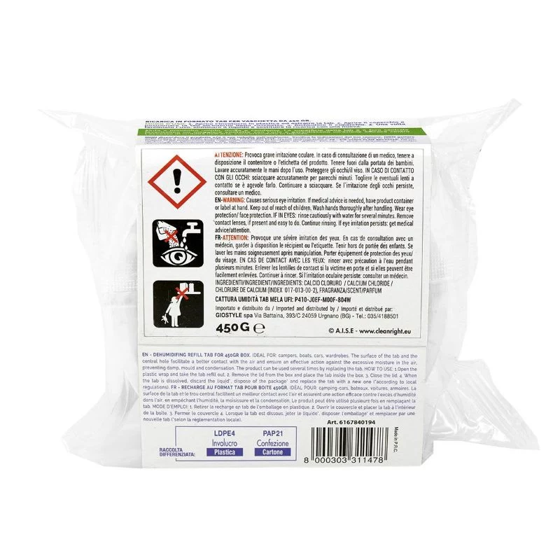 ORDINETT Drėgmės absorberio papildymo tabletė 450 g citrina