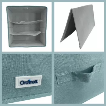ORDINETT Box Cube 29x29x18,5 cm mėtų spalvos daiktadėžė su dangteliu