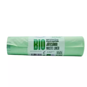 BioBag kompostuojami šiukšlių maišai 125/150L, 5 vnt. rulone, 75x115 cm, žali