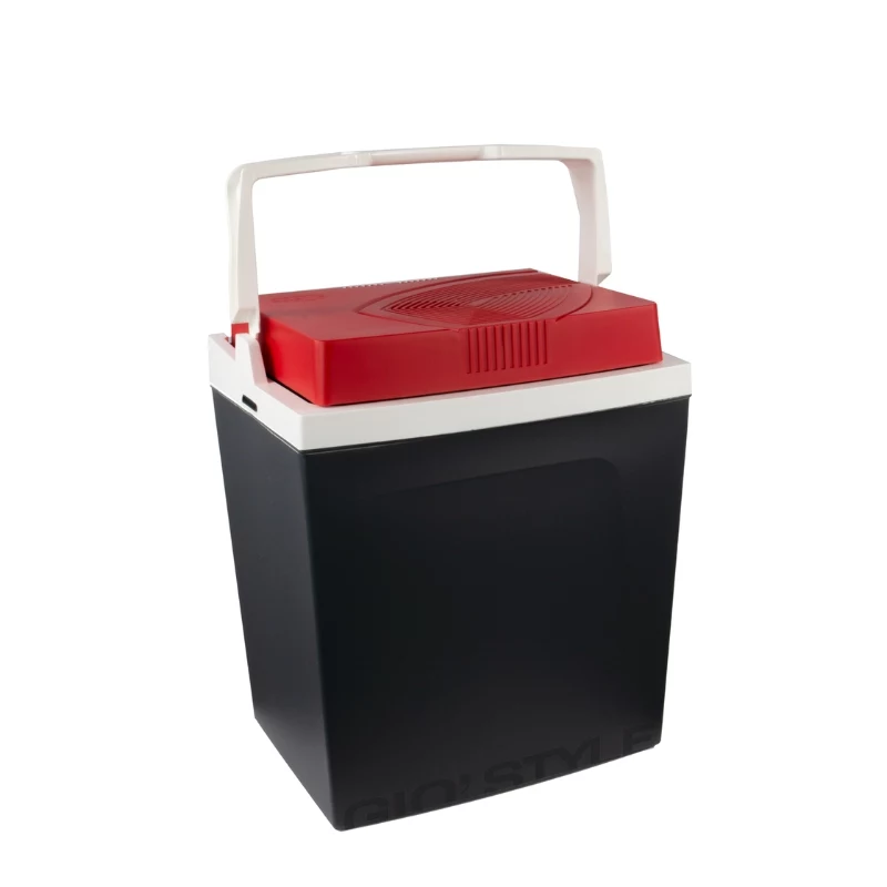 GIOSTYLE Brio 26 elektrinė šaldymo dėžė 12/230V 26L tamsiai pilka su raudonais/mėlynais akcentais