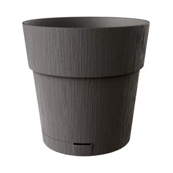 STEFANPLAST Ethica gėlių vazonas su padėklu Ø40x39cm pilkas