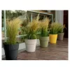 STEFANPLAST Ethica gėlių vazonas su padėklu Ø40x39cm pilkas