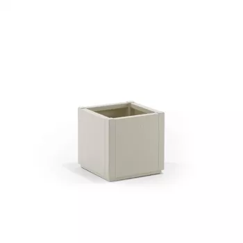 STEFANPLAST Gėlių dėžė Square Ethica 36x36x35 cm Balta