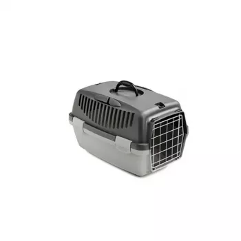 STEFANPLAST Transportavimo narvas Gulliver 1 su metalinėmis durelėmis 48x32x31cm Tamsiai pilka/Šviesiai pilka