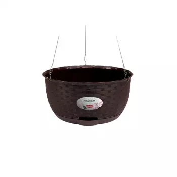 STEFANPLAST Kabantis Vazonas Natūralus Ø30x14,5cm Tamsiai Ruda