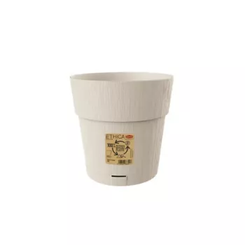 STEFANPLAST Vazonas su lėkšte Ethica Ø20x19cm Baltas