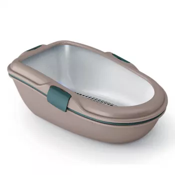 STEFANPLAST Cat Toilet Furba Chic Maxi 69,5x47x26 cm šviesiai pilka/žalia