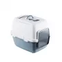STEFANPLAST Cathy Comfort uždara kraiko dėžė katėms su gaubtu 58x45x48 cm balta/mėlyna