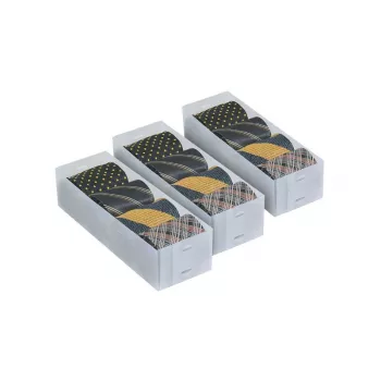 ORDINETT Top Class Organizatorių rinkinys 3 dalių mažas permatomas plastikinis stalčiaus laikiklis 30,5x10x7,5cm