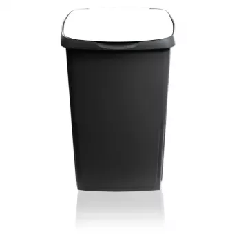 GIOSTYLE Eco Solution 45L pedalų šiukšliadėžė tamsiai pilka/balta 37x36x53.5cm