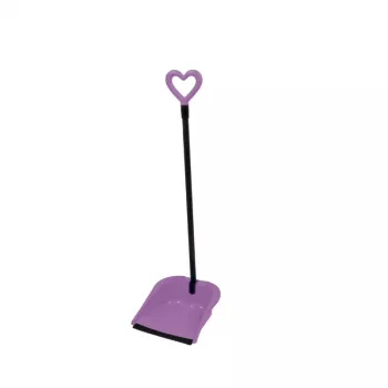 GIOSTYLE Rubber Hair Scoop Love šluotelė ir semtuvėlis, 24,5x27x85 cm, įvairių spalvų