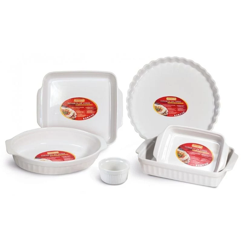 GUARDINI Ceramica kvadratinis keraminis kepimo indas 22,5 x 22,5 x 5 cm Baltas