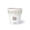 STEFANPLAST Gaia vazonas su padėklu Ø25x25cm Baltas