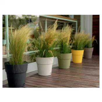 STEFANPLAST Ethica vazonas su padėklu Ø40x39cm Baltas