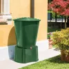 STEFANPLAST vandens statinė 310L su dangčiu ir čiaupu, žalia, Ø80x97cm