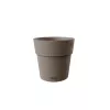 STEFANPLAST Ethica gėlių vazonas su padėklu Ø20x19cm rudas