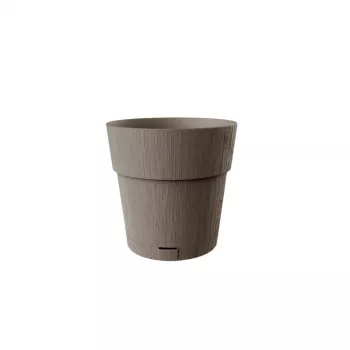 STEFANPLAST Ethica gėlių vazonas su padėklu Ø20x19cm rudas