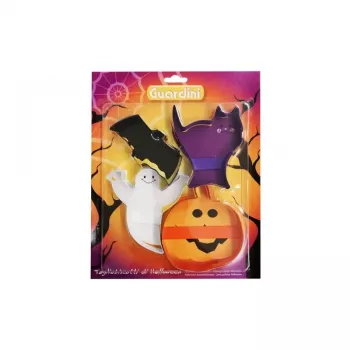 GUARDINI Halloween sausainių skardinių rinkinys, 4 vnt., 10 x 2 cm, apvalios skardos sausainių dėžutės