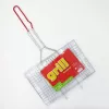 ASI COLLECTION barbekiu grotelės 34x22cm chromuoto plieno su medinėmis rankenomis