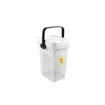 STEFANPLAST naminių gyvūnų maisto laikymo konteineris 2,5 kg 7 L 23x19x31 cm, permatomas/baltas