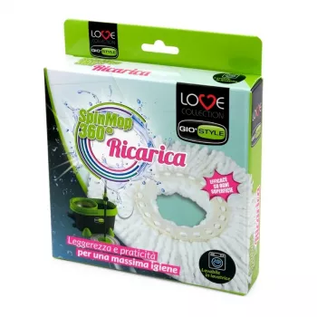 GIOSTYLE keičiamas mikropluošto šluostės antgalis Vileda Love Spin Mop 360°