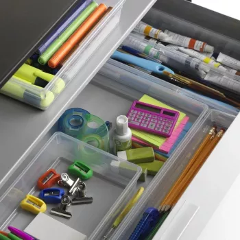KIS Box Sistemo Organizer 9 39 x 24 x 5 cm permatomas/šviesiai pilkas