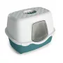 STEFANPLAST Tres Chic uždara kraiko dėžė katėms su aktyvuotos anglies filtru, balta/žalia, 56x39x39 cm